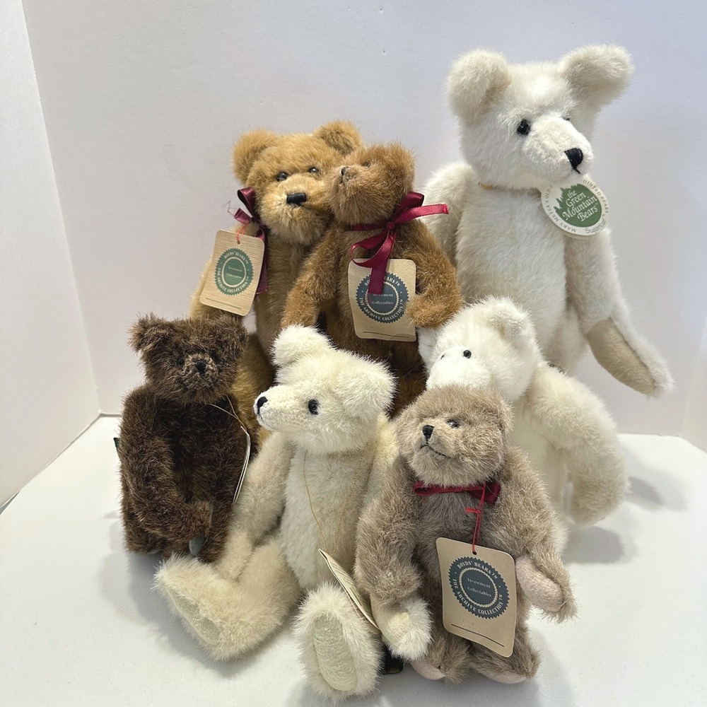 Vintage Boyds Bears & Green Mountain Jointed Teddy Bear Lot 7 Archive Collection